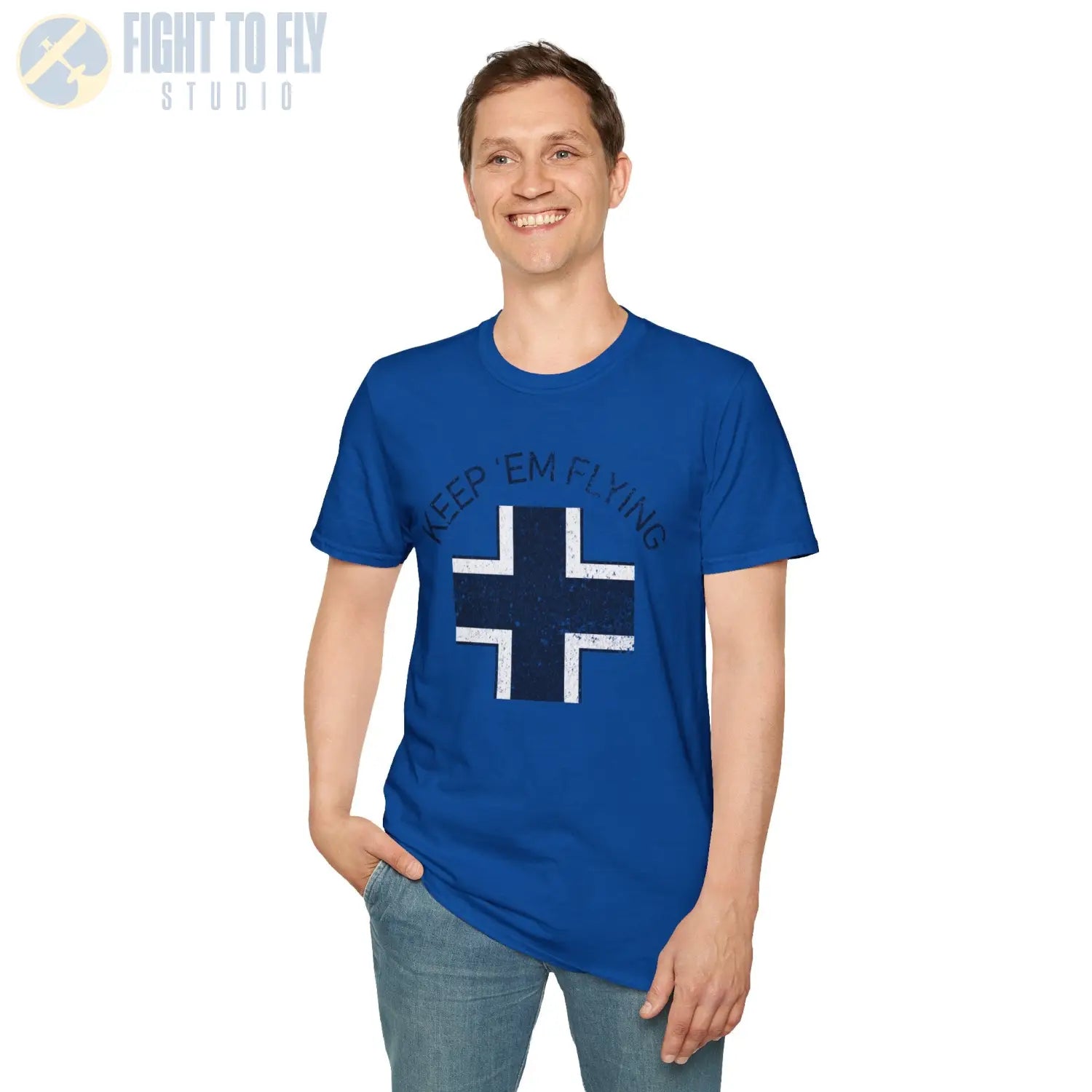 Luftwaffe Balkenkreuz “Keep ’Em Flying” Mid War T Shirt Pilot gifts WWII warbird t shirt