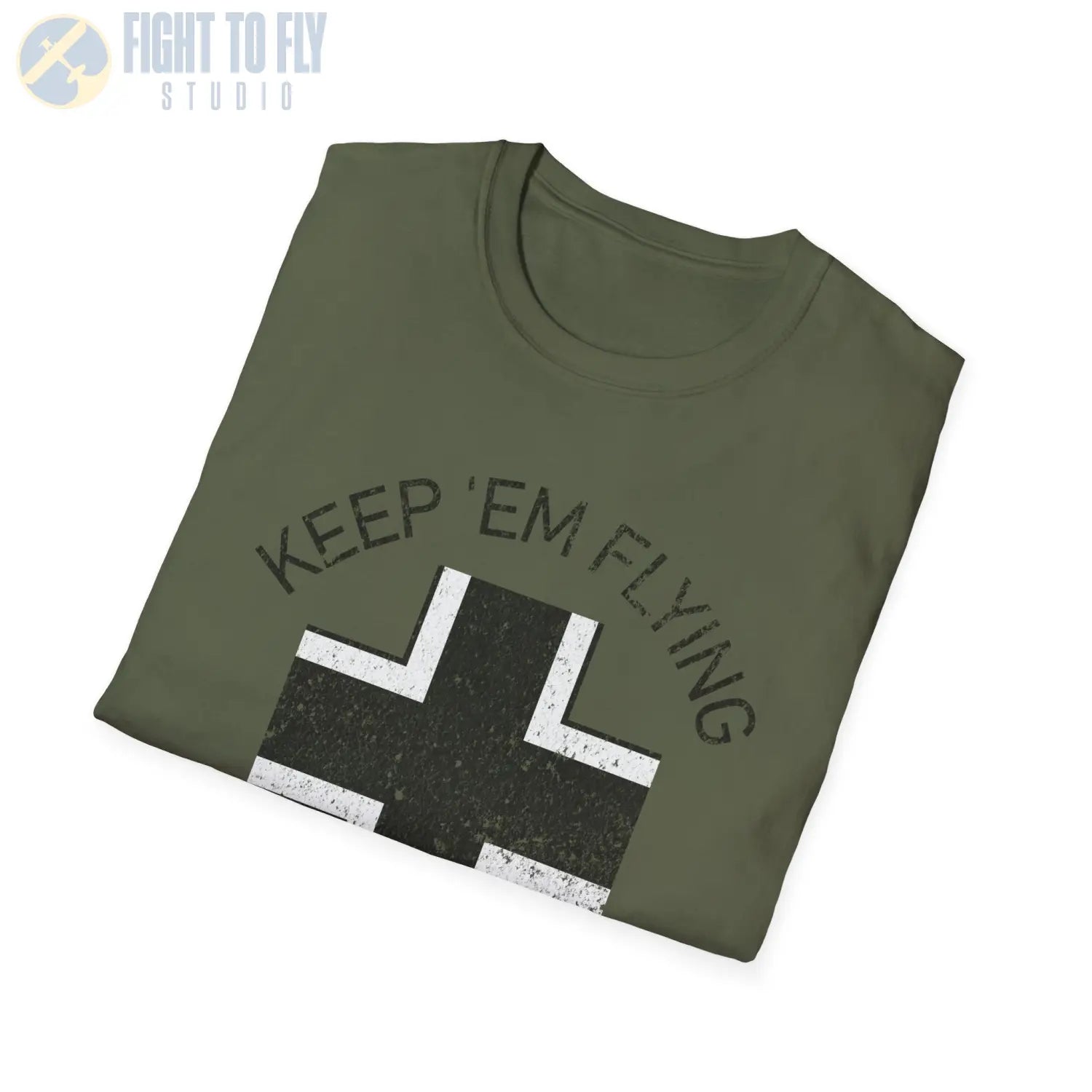 Luftwaffe Balkenkreuz “Keep ’Em Flying” Mid War T Shirt Pilot gifts WWII warbird t shirt