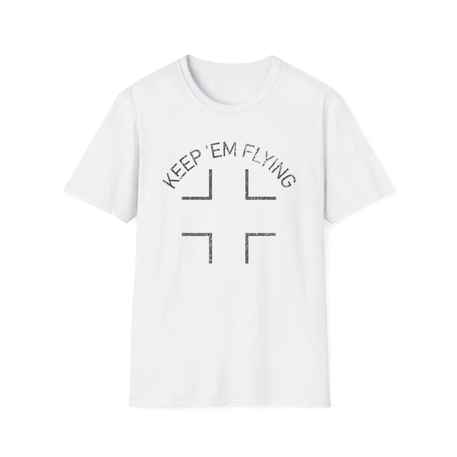 Luftwaffe Balkenkreuz “Keep ’Em Flying” Upper Wing Variant T Shirt Pilot gifts WWII warbird t shirt