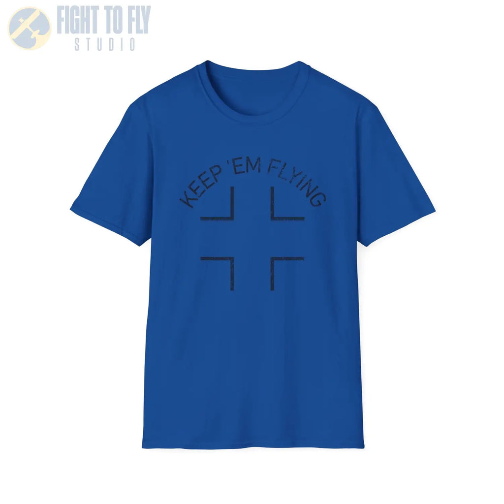 Luftwaffe Balkenkreuz “Keep ’Em Flying” Upper Wing Variant - T-Shirt - Pilot gifts - WWII warbird t-shirt