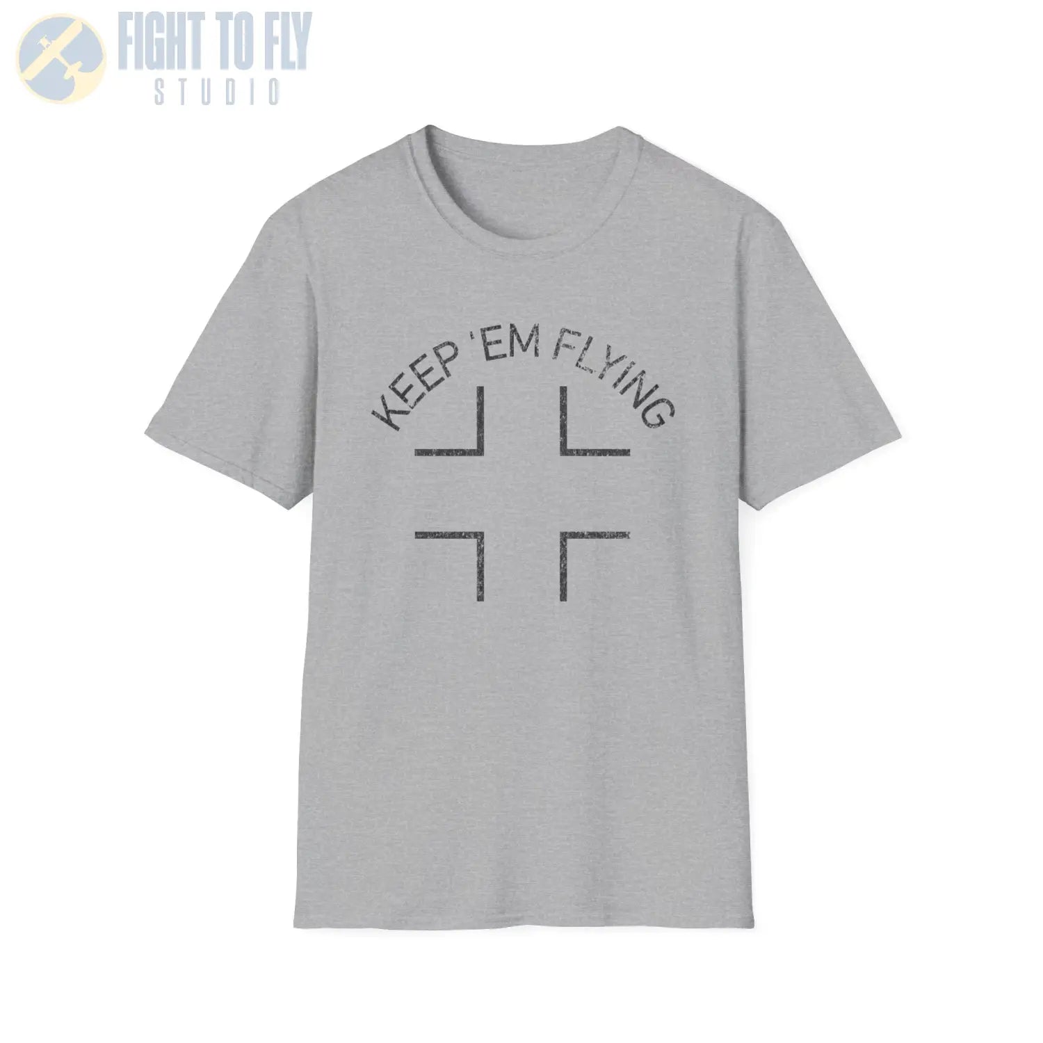 Luftwaffe Balkenkreuz “Keep ’Em Flying” Upper Wing Variant T Shirt Pilot gifts WWII warbird t shirt
