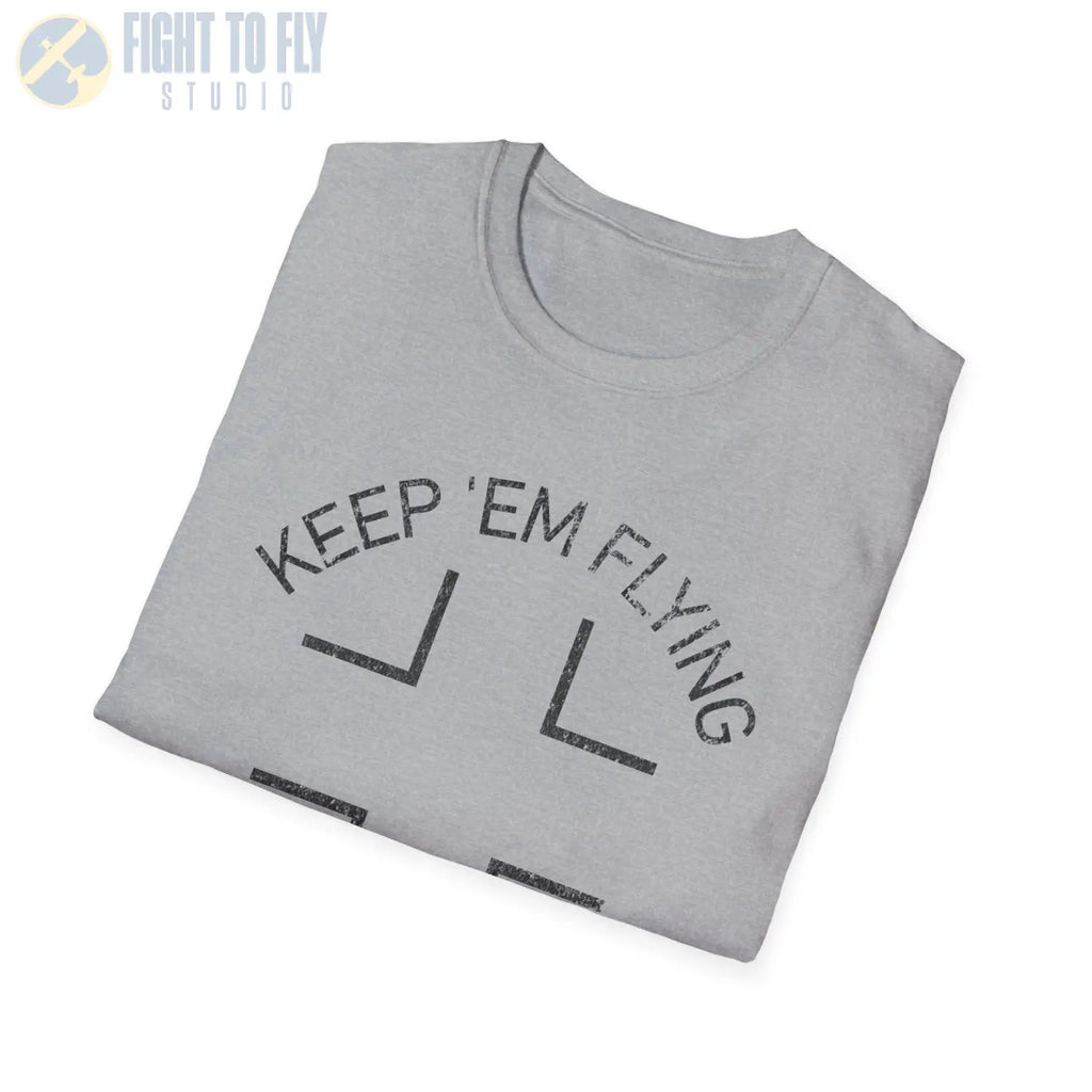 Luftwaffe Balkenkreuz “Keep ’Em Flying” Upper Wing Variant T Shirt Pilot gifts WWII warbird t shirt