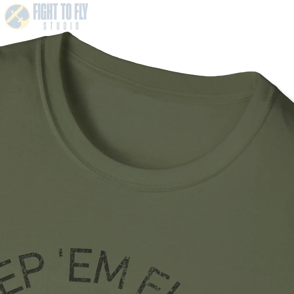 Luftwaffe Balkenkreuz “Keep ’Em Flying” Upper Wing Variant T Shirt Pilot gifts WWII warbird t shirt