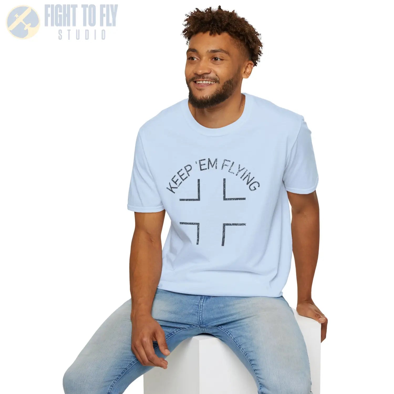 Luftwaffe Balkenkreuz “Keep ’Em Flying” Upper Wing Variant - T-Shirt - Pilot gifts - WWII warbird t-shirt