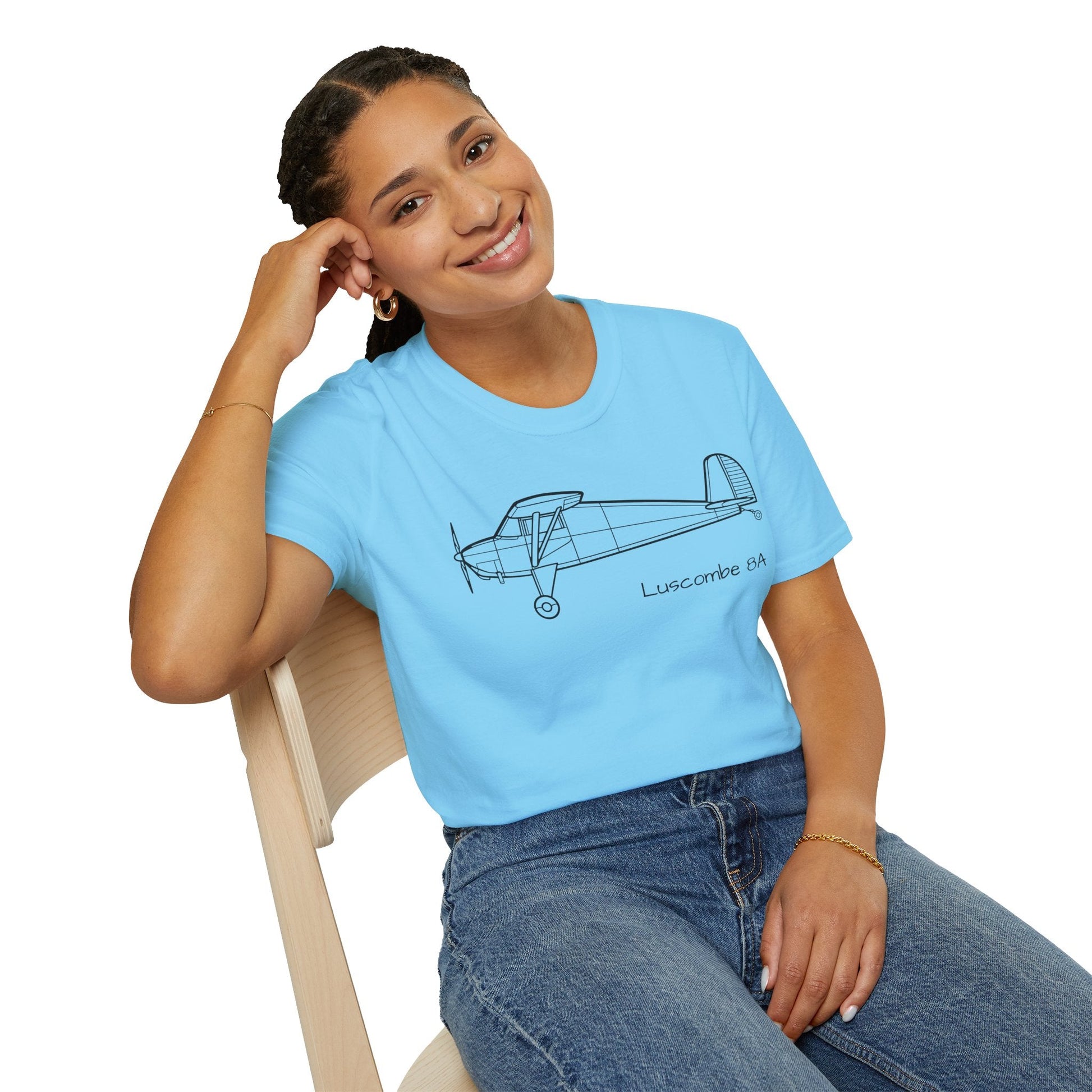 Luscombe 8A T-Shirt – Vintage Aircraft Aviation Tee - Pilot gifts - WWII warbird t-shirt