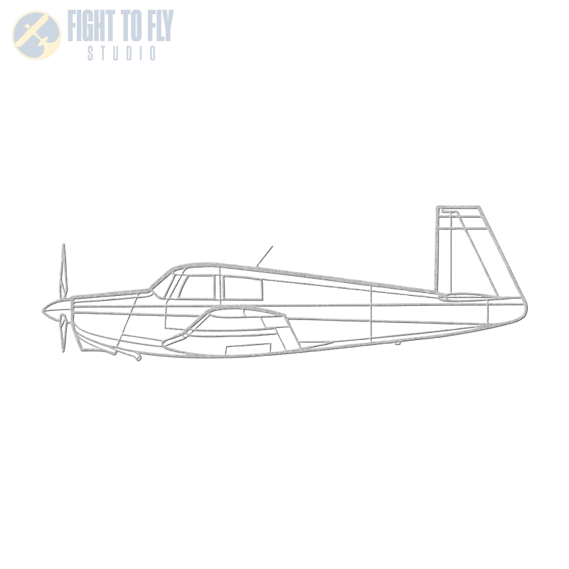 M20 Die Cut Metal Wall Art - Sign - Pilot gifts - WWII warbird t-shirt