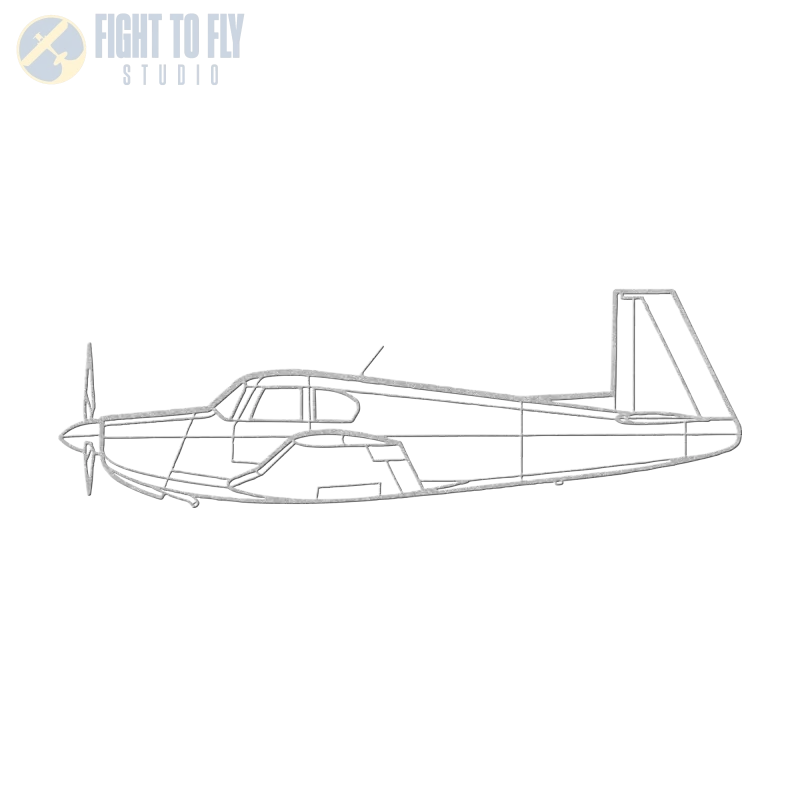 M20E Die Cut Metal Wall Art - Sign - Pilot gifts - WWII warbird t-shirt