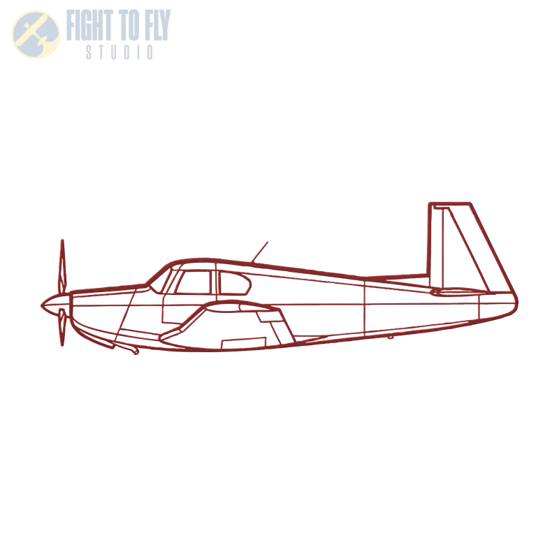M20E Die Cut Metal Wall Art - Sign - Pilot gifts - WWII warbird t-shirt