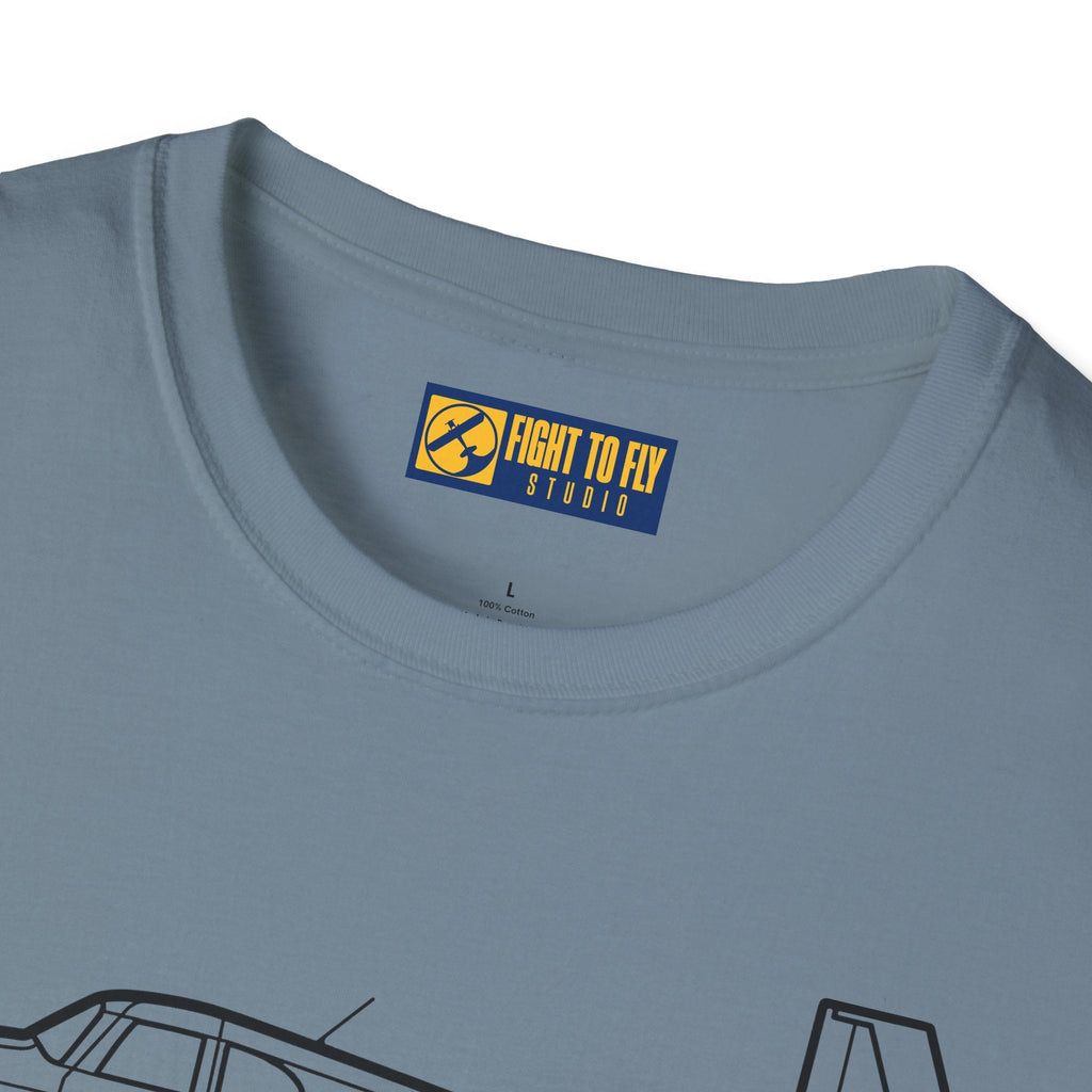 M20E T-Shirt – Executive General Aviation Aircraft Side Profile Tee - Pilot gifts - WWII warbird t-shirt