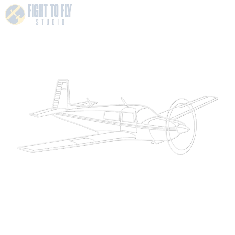 M20J Flying Die Cut Metal Wall Art - Sign - Pilot gifts - WWII warbird t-shirt