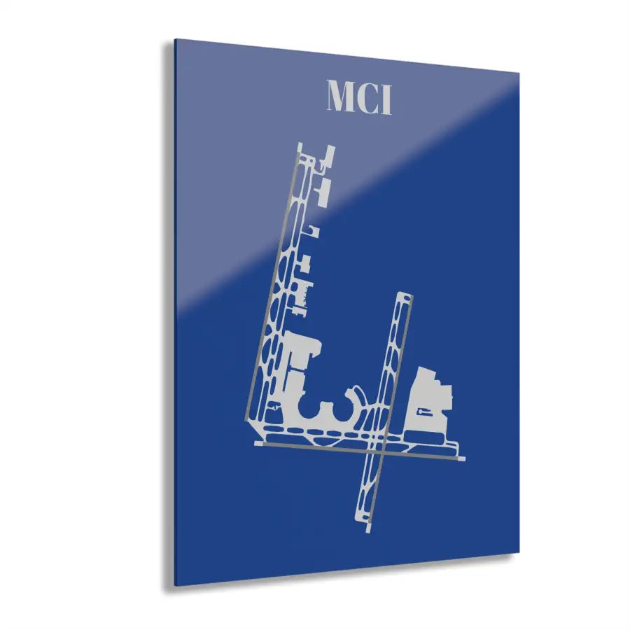 MCI - Kansas City International Acrylic Print - Home Decor - Pilot gifts - WWII warbird t-shirt