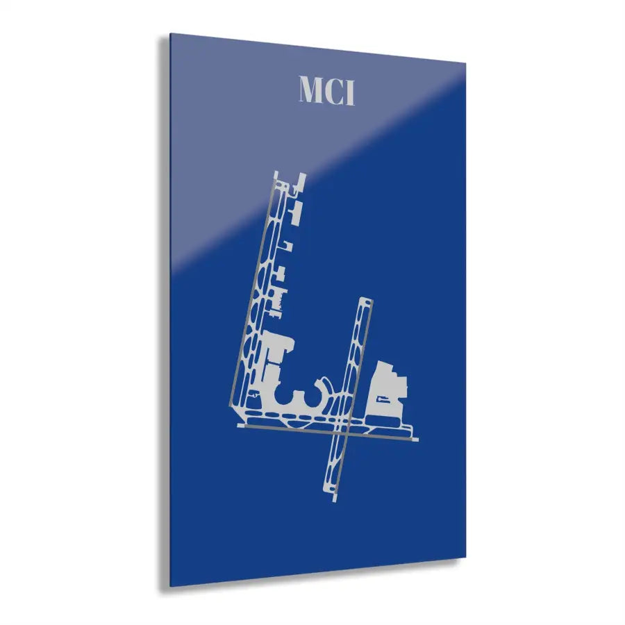 MCI - Kansas City International Acrylic Print - Home Decor - Pilot gifts - WWII warbird t-shirt