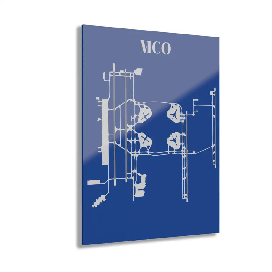 MCO - Orlando International Acrylic Print - Home Decor - Pilot gifts - WWII warbird t-shirt