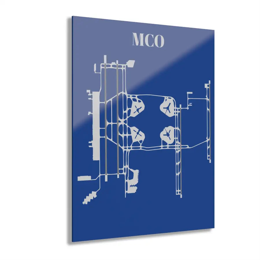 MCO - Orlando International Acrylic Print - Home Decor - Pilot gifts - WWII warbird t-shirt