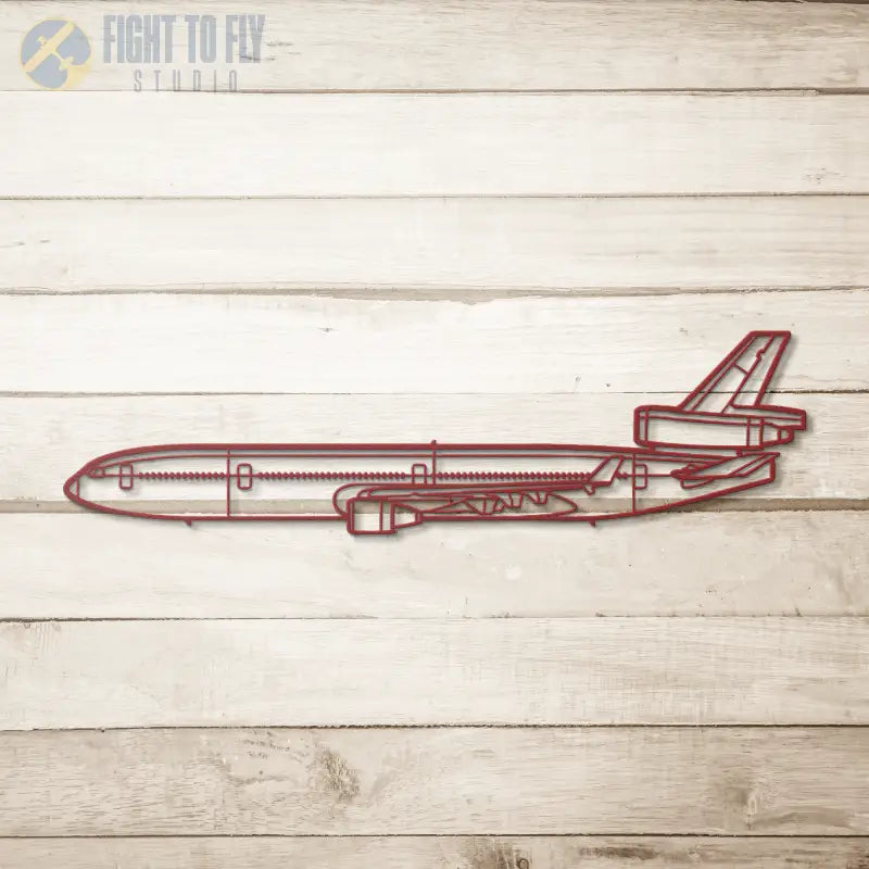 MD-11 Side Die Cut Metal Wall Art - Sign - Pilot gifts - WWII warbird t-shirt