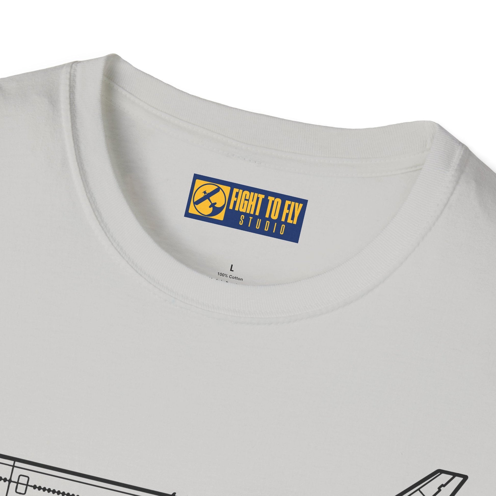 MD-11 T-Shirt – Trijet Widebody Jet Side Profile Aviation Tee - Pilot gifts - WWII warbird t-shirt