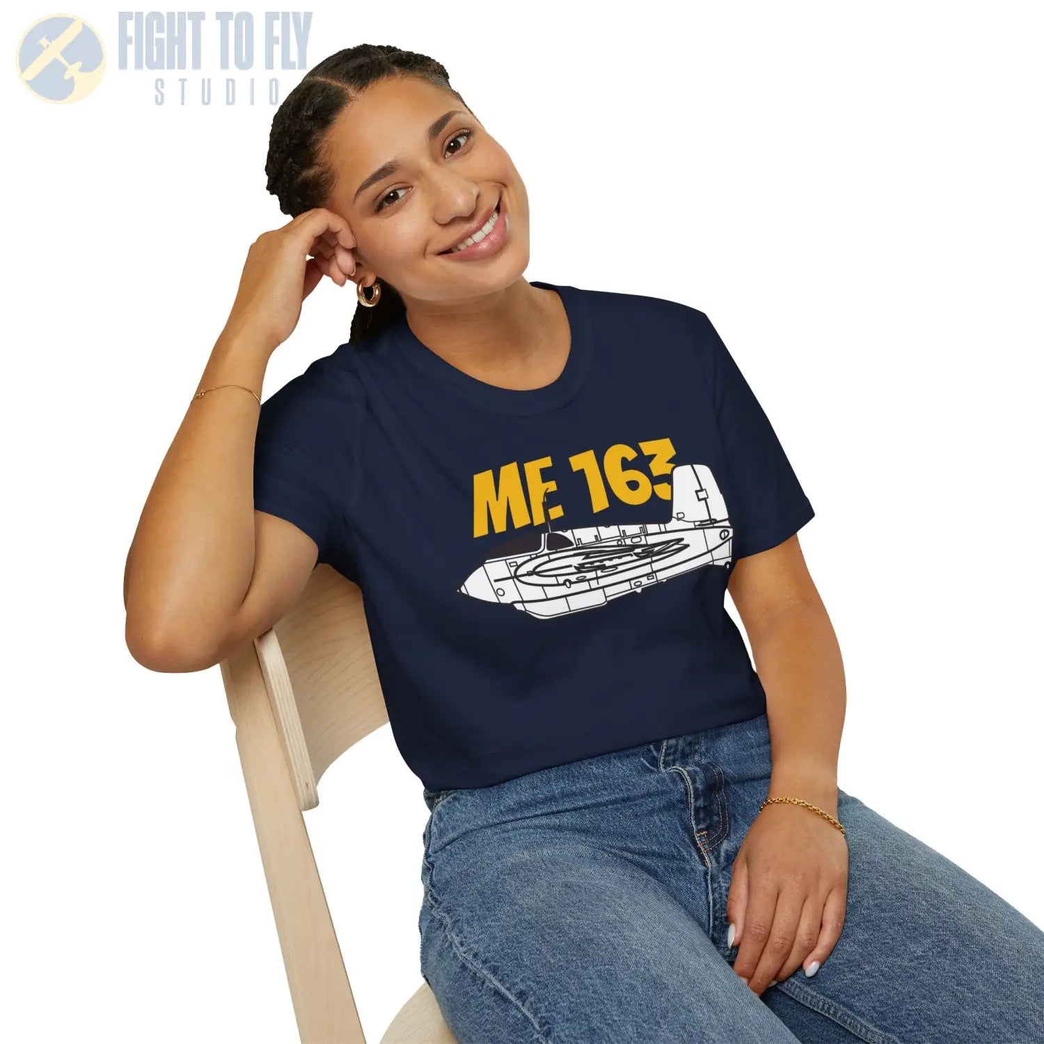 Me 163 Komet Side Profile T-Shirt - Pilot gifts - WWII warbird t-shirt
