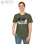 Me 163 Komet Side Profile T-Shirt - Pilot gifts - WWII warbird t-shirt