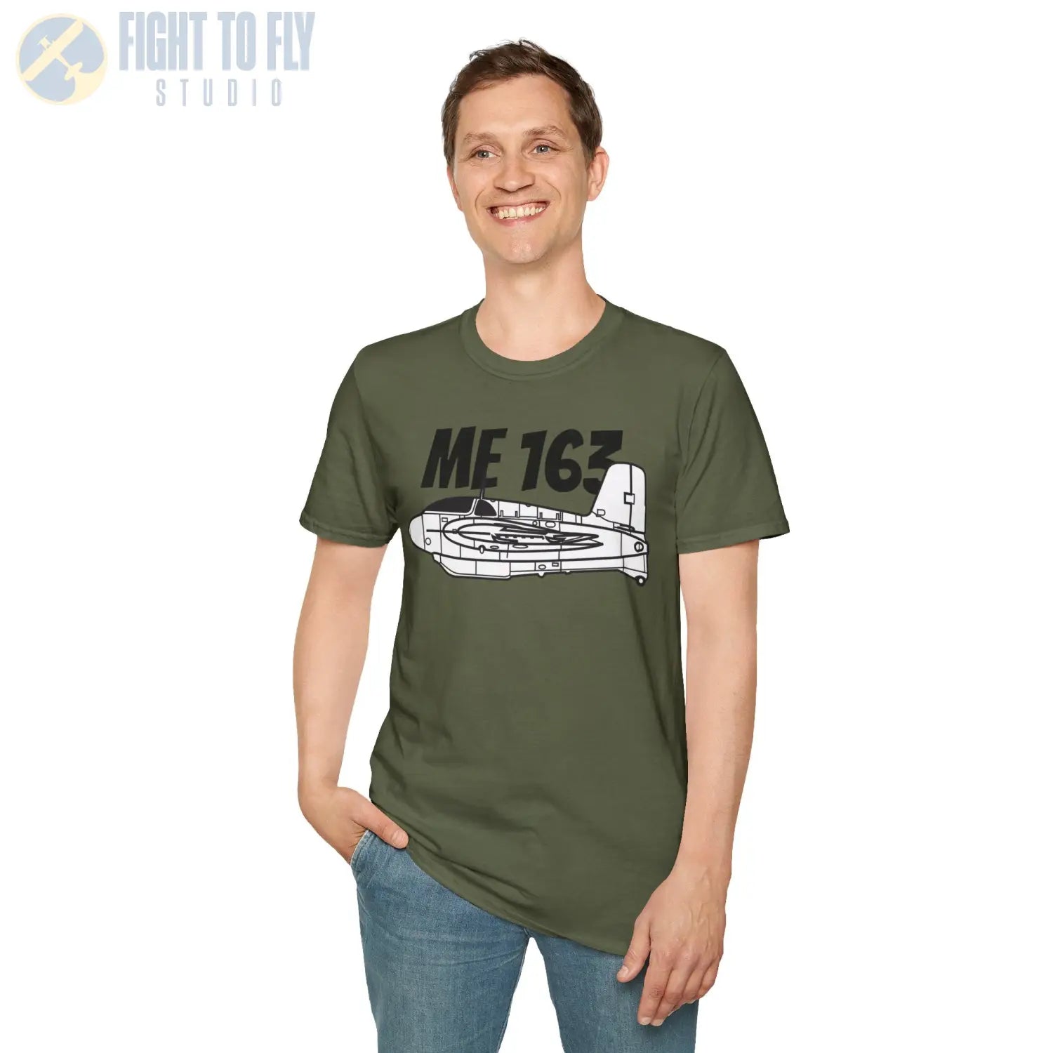 Me 163 Komet Side Profile T-Shirt - Pilot gifts - WWII warbird t-shirt