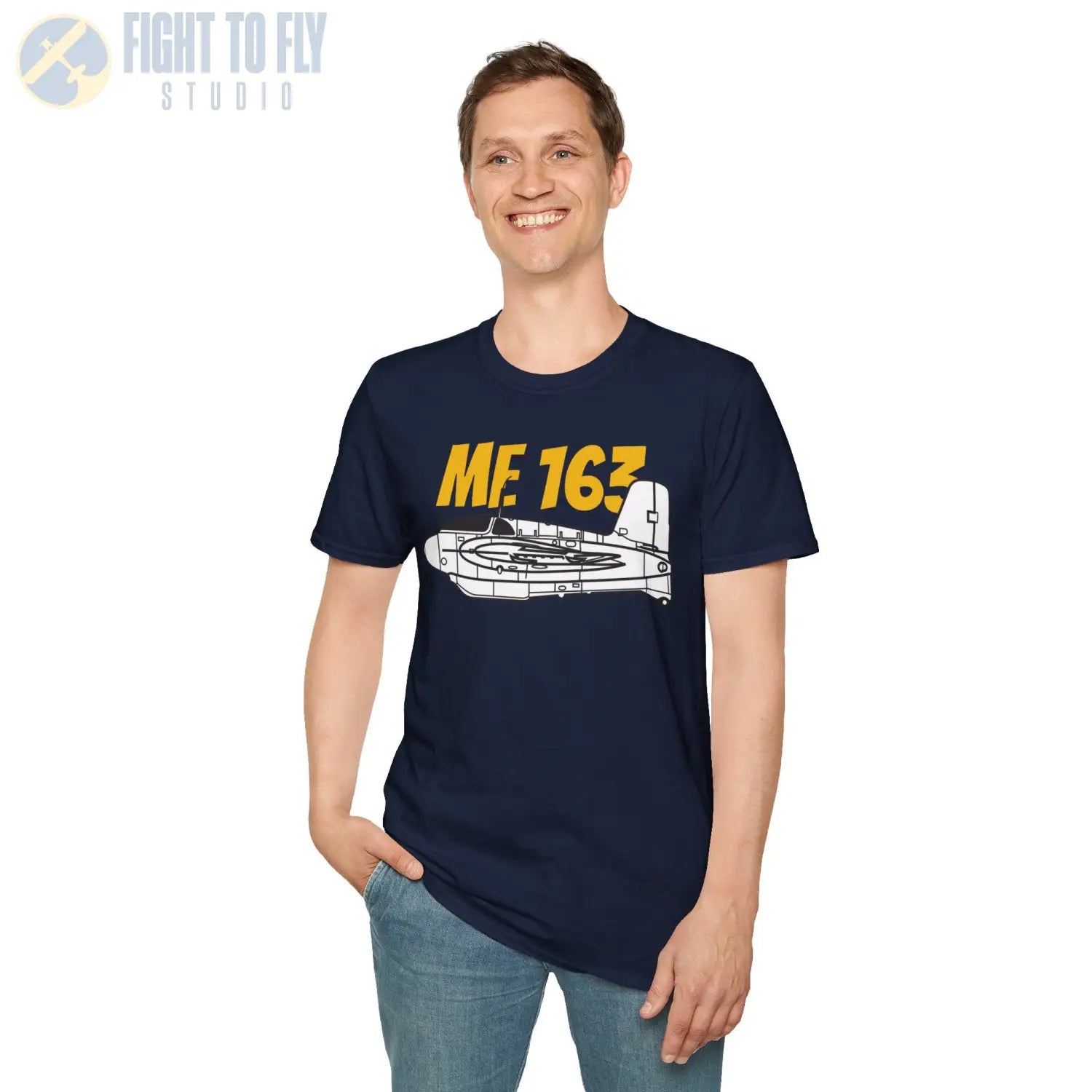 Me 163 Komet Side Profile T-Shirt - Pilot gifts - WWII warbird t-shirt