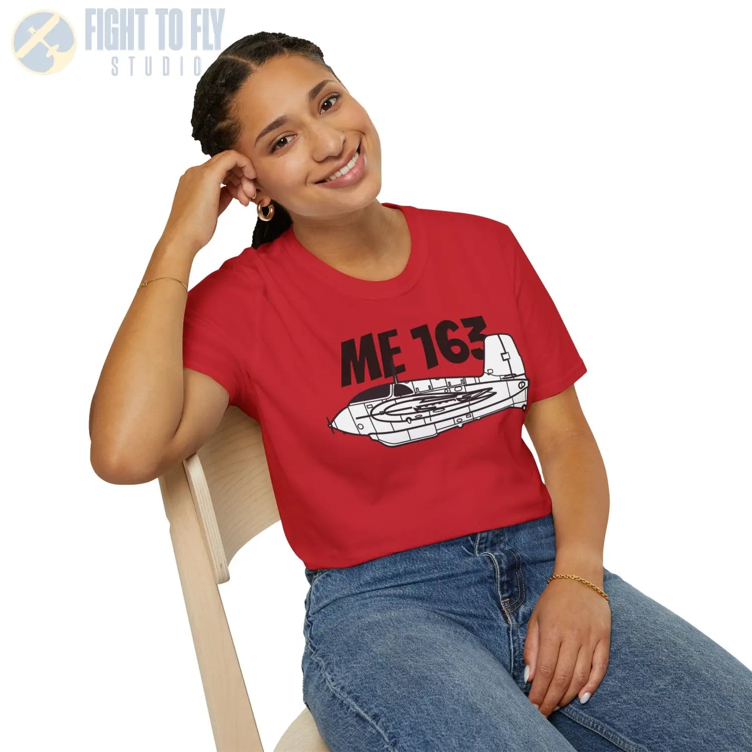 Me 163 Komet Side Profile T-Shirt - Pilot gifts - WWII warbird t-shirt