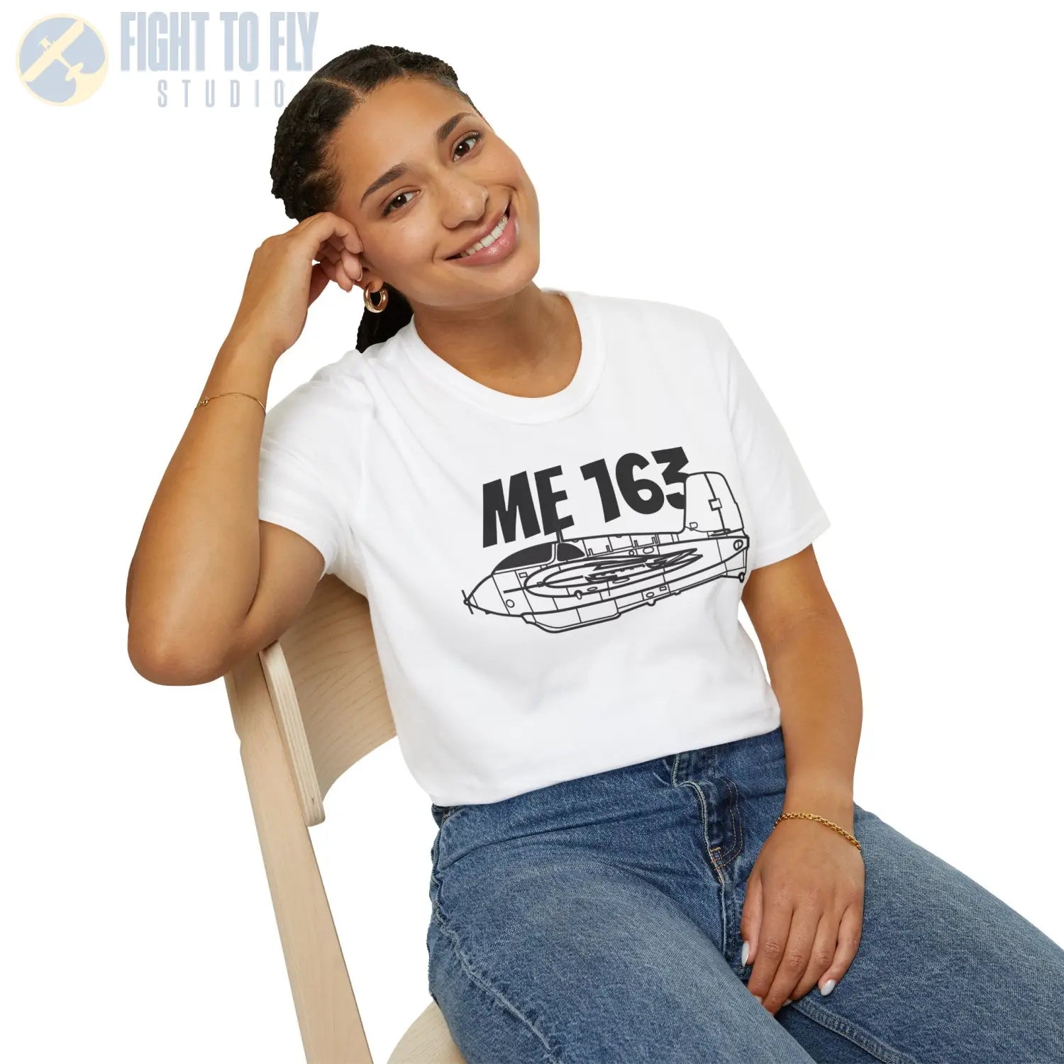 Me 163 Komet Side Profile T-Shirt - Pilot gifts - WWII warbird t-shirt