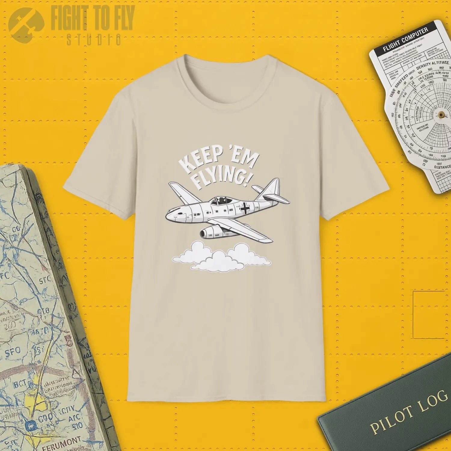 Me 262 “Keep ’Em Flying!” - T-Shirt - Pilot gifts - WWII warbird t-shirt