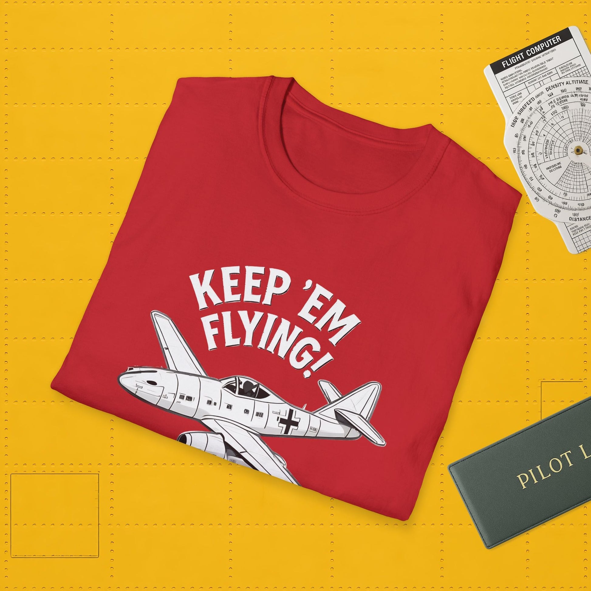 Me 262 Premium T-Shirt – “Keep ’Em Flying!” WWII Jet Fighter Graphic Tee - Pilot gifts - warbird t-shirt