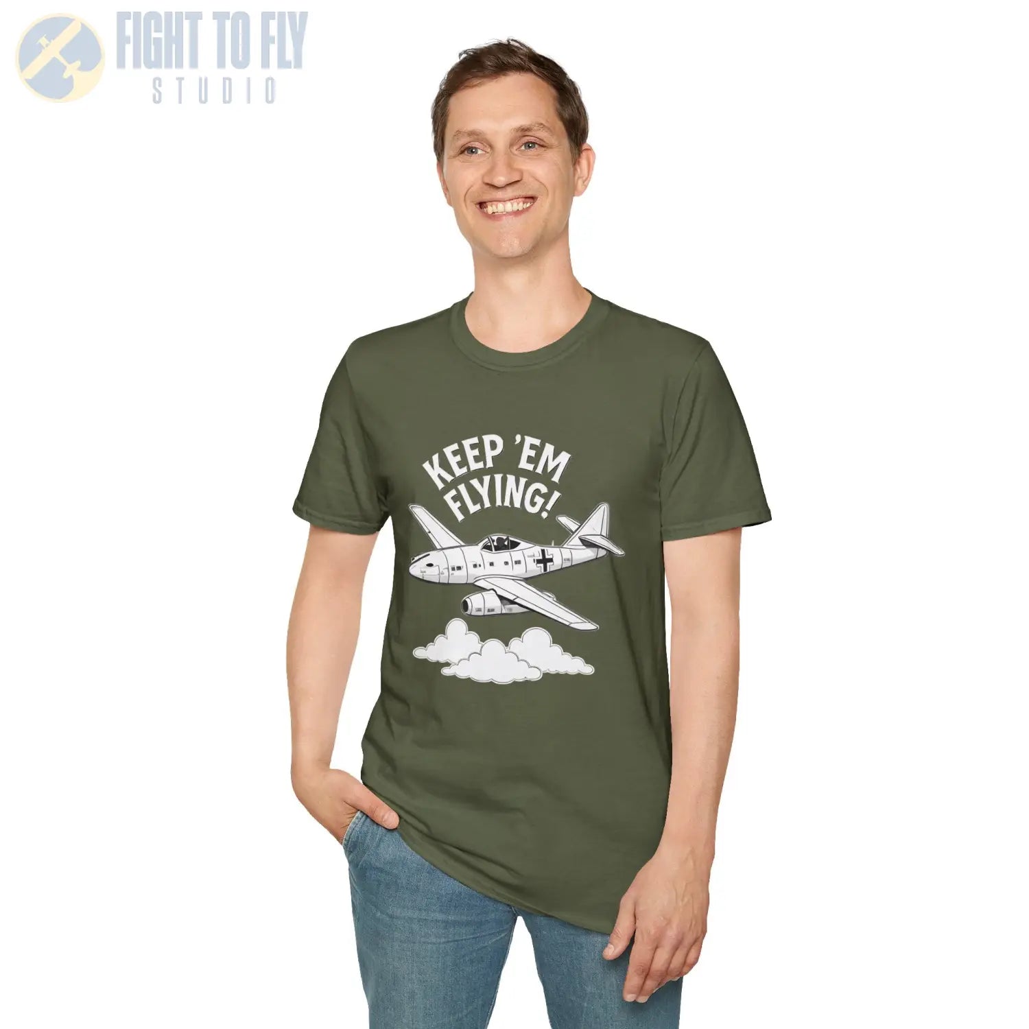 Me 262 “Keep ’Em Flying!” - T-Shirt - Pilot gifts - WWII warbird t-shirt