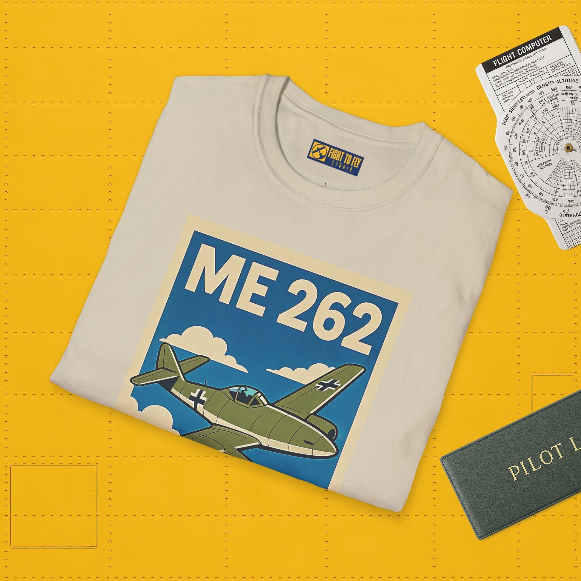 Me 262 Premium T-Shirt – WWII Jet Fighter Full Graphic Aviation Tee - Pilot gifts - warbird t-shirt