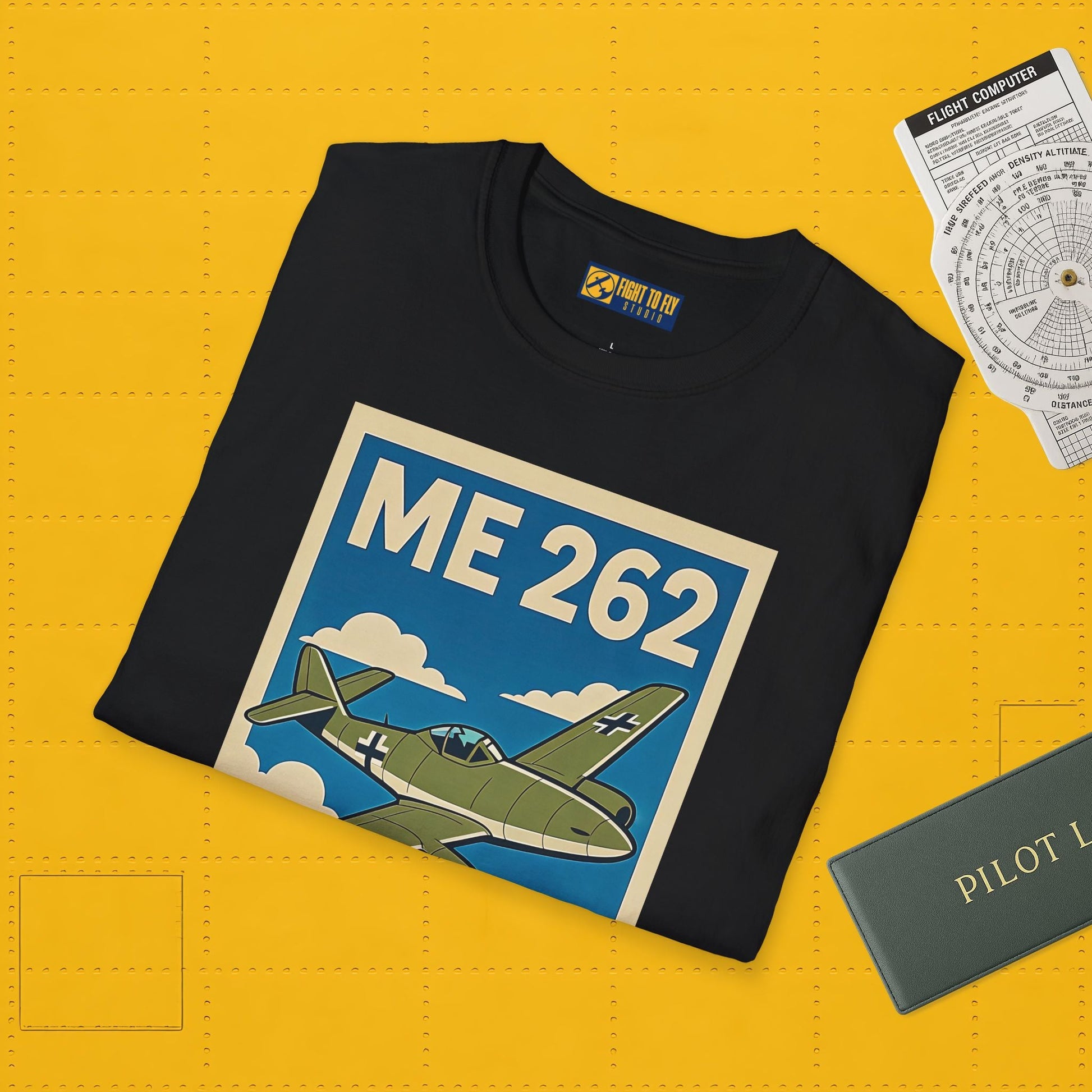 Me 262 Premium T-Shirt – WWII Jet Fighter Full Graphic Aviation Tee - Pilot gifts - warbird t-shirt