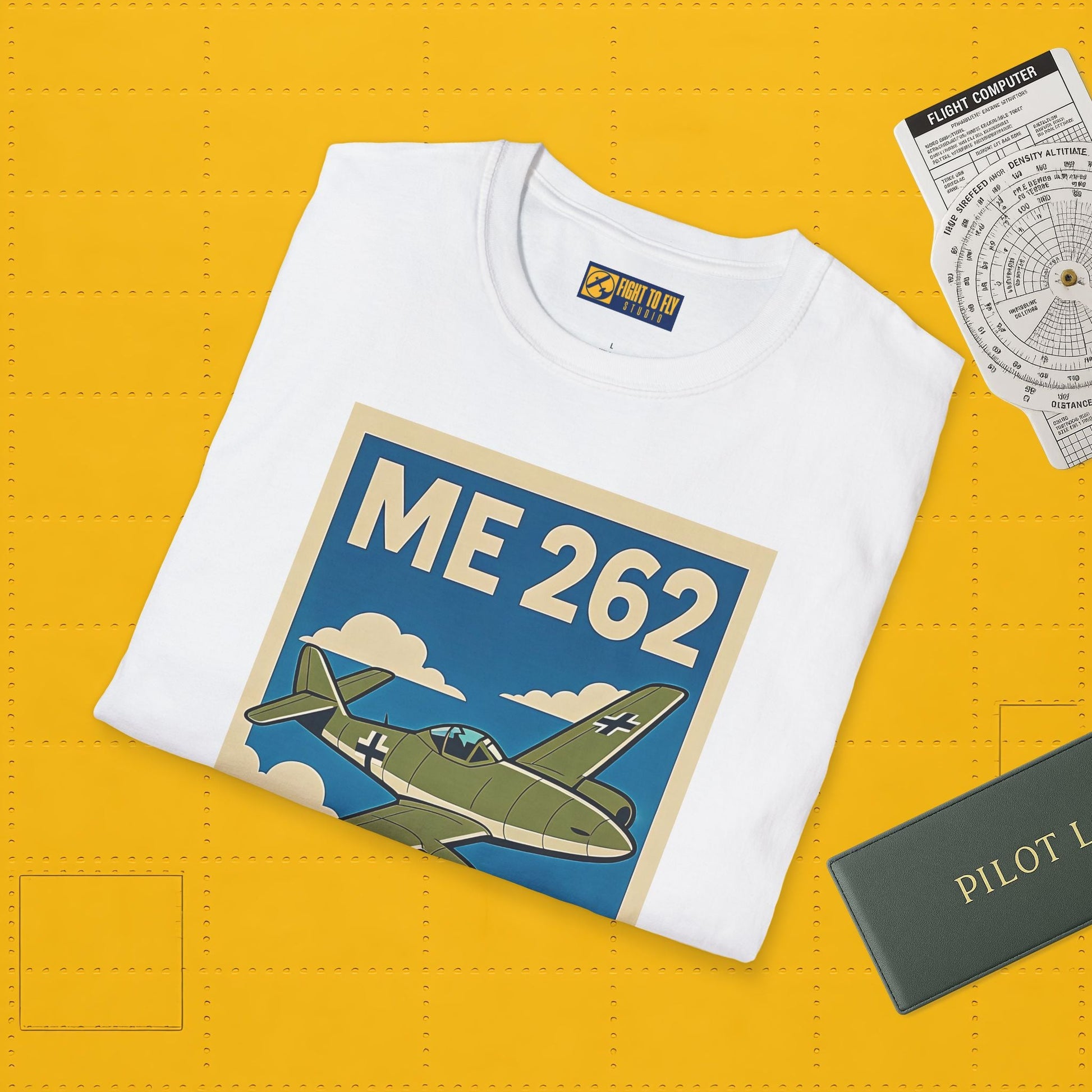 Me 262 Premium T-Shirt – WWII Jet Fighter Full Graphic Aviation Tee - Pilot gifts - warbird t-shirt