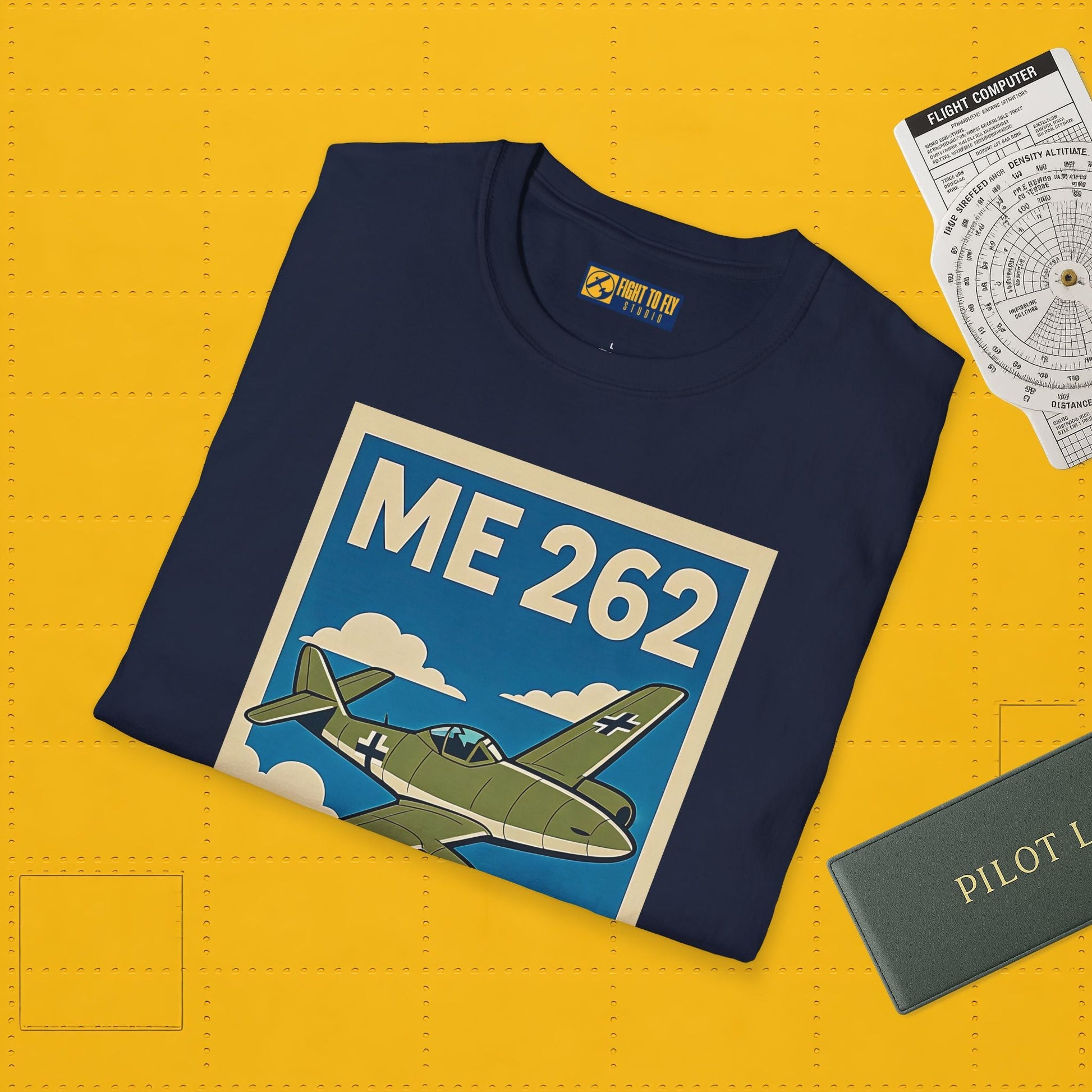 Me 262 Premium T-Shirt – WWII Jet Fighter Full Graphic Aviation Tee - Pilot gifts - warbird t-shirt