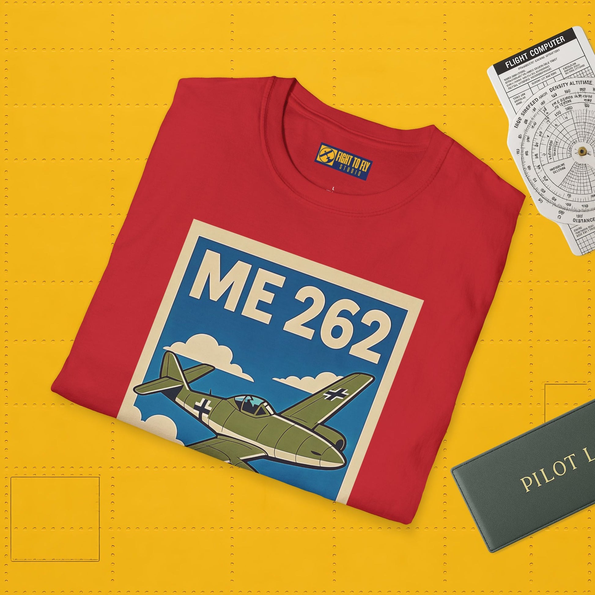Me 262 Premium T-Shirt – WWII Jet Fighter Full Graphic Aviation Tee - Pilot gifts - warbird t-shirt