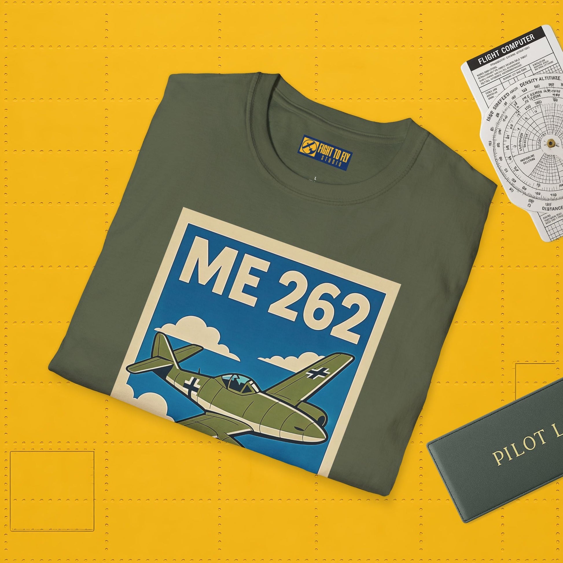 Me 262 Premium T-Shirt – WWII Jet Fighter Full Graphic Aviation Tee - Pilot gifts - warbird t-shirt