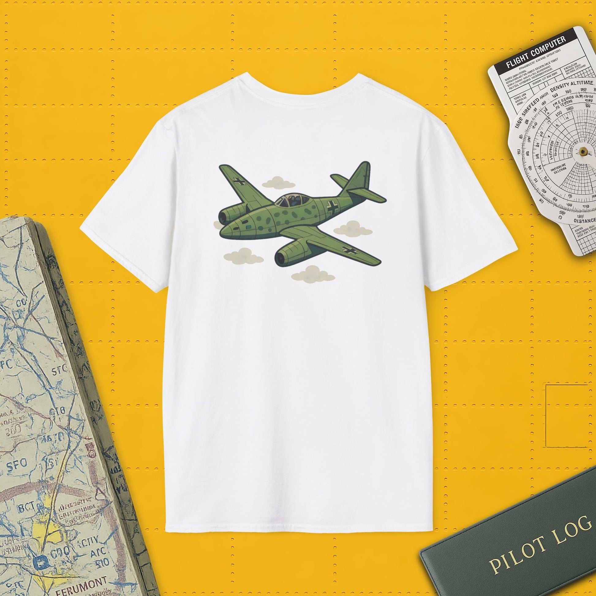 Me 262 Premium T-Shirt – WWII Jet Fighter Full Graphic Aviation Tee - Pilot gifts - warbird t-shirt