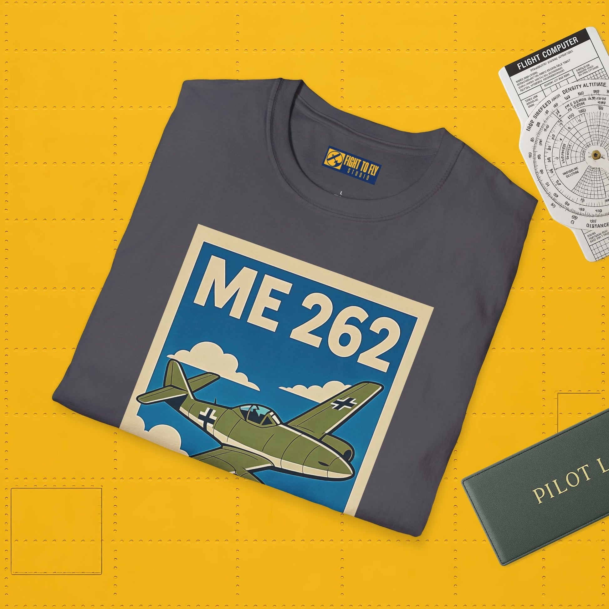 Me 262 Premium T-Shirt – WWII Jet Fighter Full Graphic Aviation Tee - Pilot gifts - warbird t-shirt