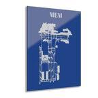 MEM - Memphis International Acrylic Print - Home Decor - Pilot gifts - WWII warbird t-shirt