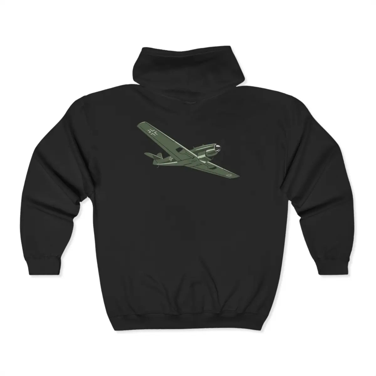 Messerschmitt Bf 109 Full Zip Hoodie - Gifts for pilots - Aviation apparel