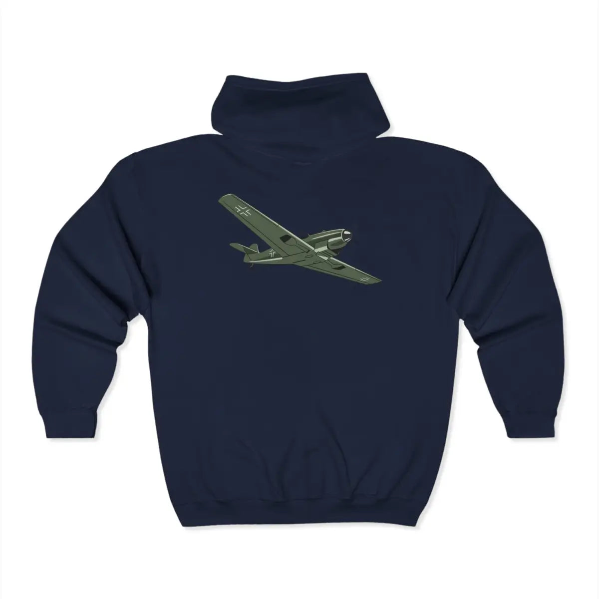 Messerschmitt Bf 109 Full Zip Hoodie - Gifts for pilots - Aviation apparel