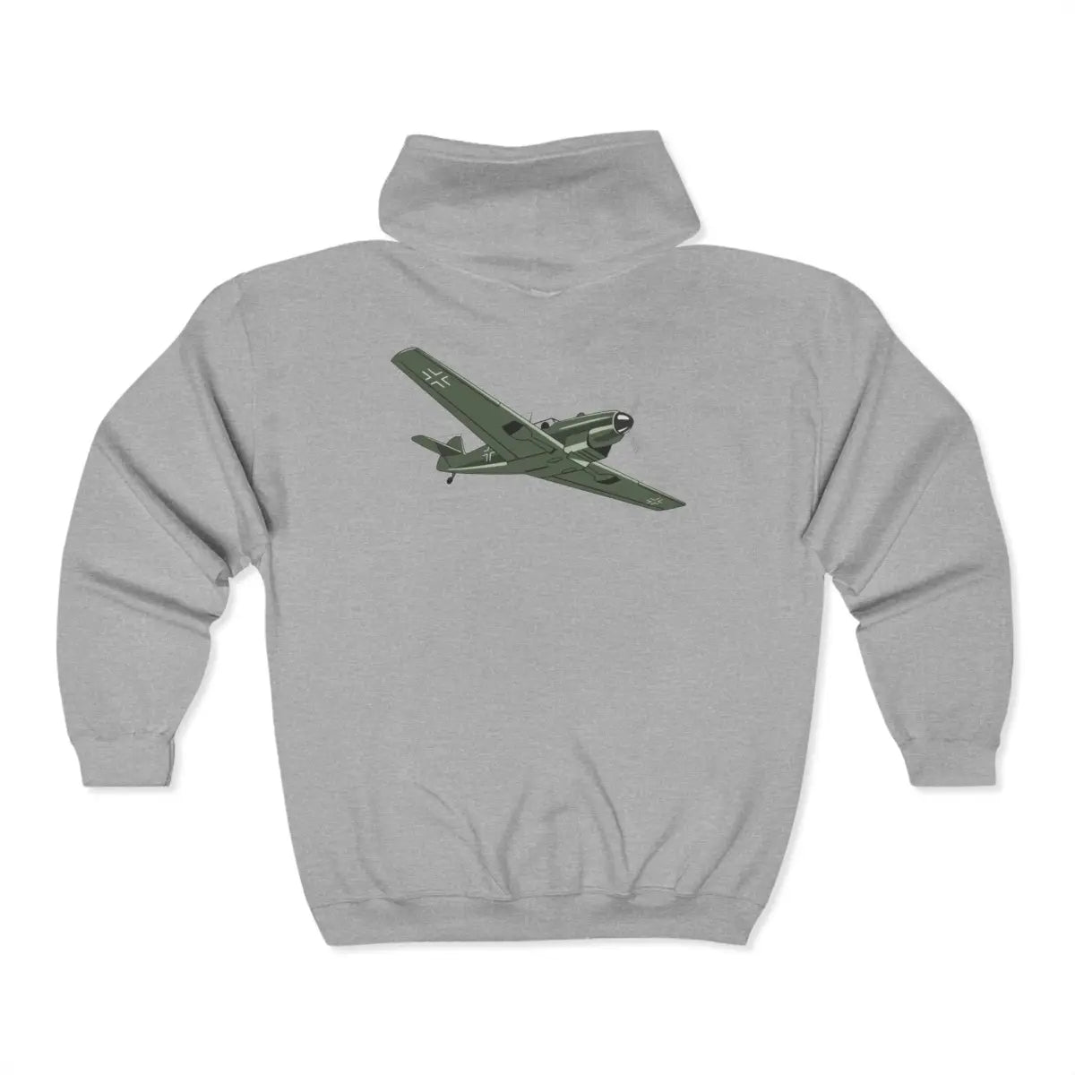 Messerschmitt Bf 109 Full Zip Hoodie - Gifts for pilots - Aviation apparel
