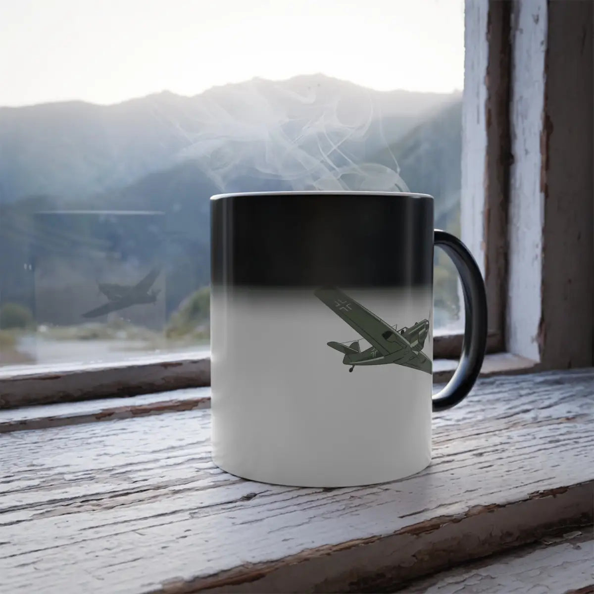 Messerschmitt Bf 109 – WWII Aircraft Mug (Color Changing) - Pilot gifts - warbird t-shirt