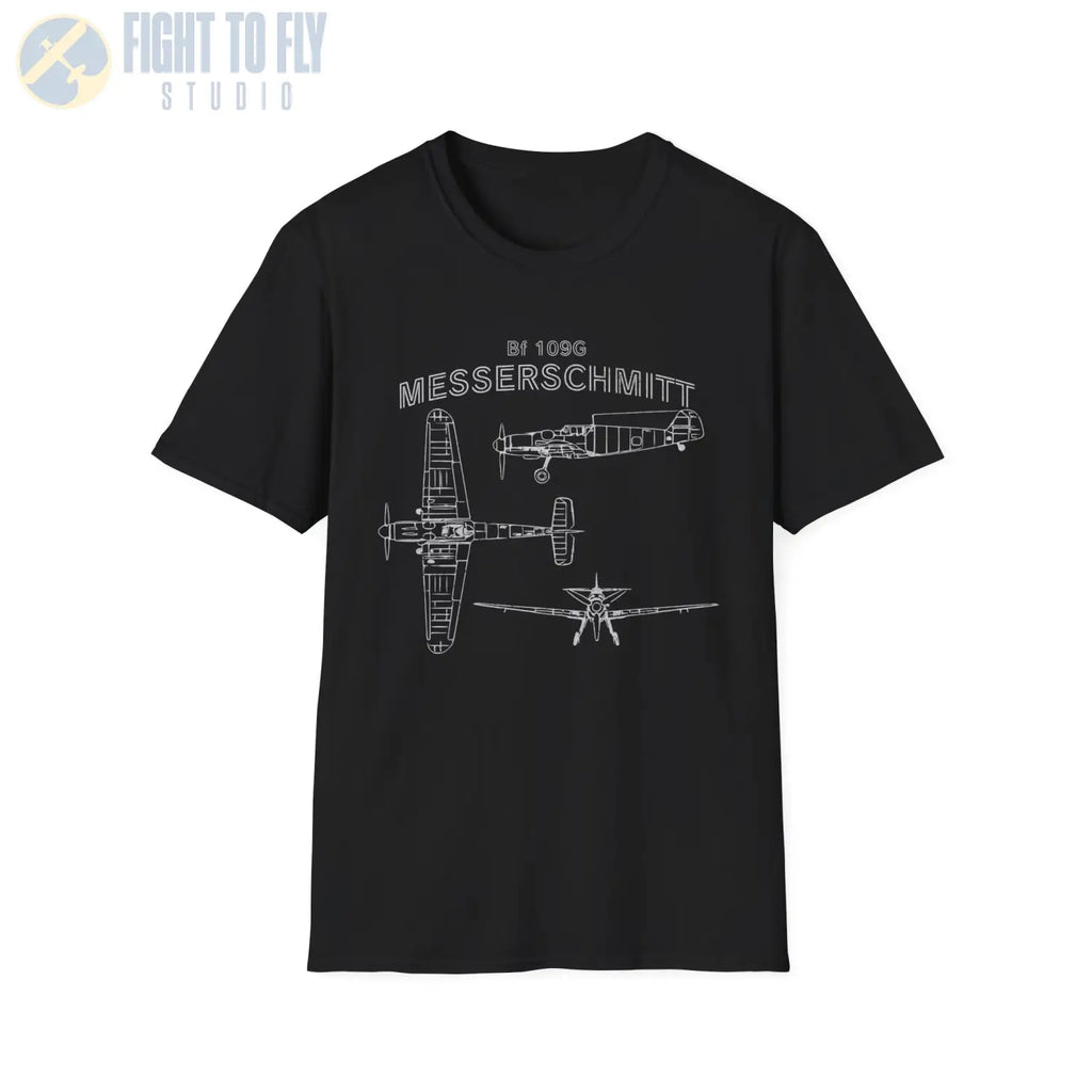 Messerschmitt Bf 109G — T-shirt - T-Shirt - Pilot gifts - WWII warbird t-shirt