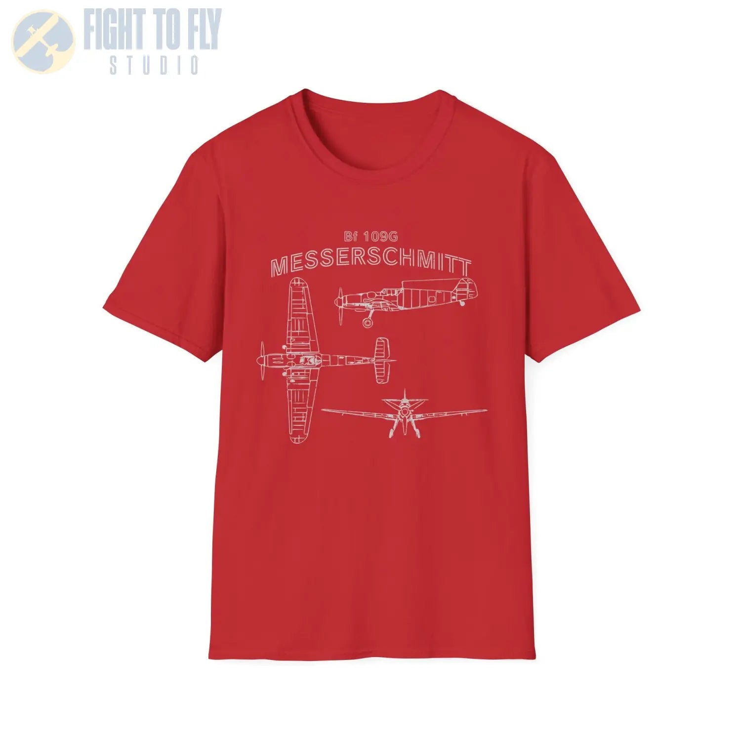 Messerschmitt Bf 109G — T-shirt - T-Shirt - Pilot gifts - WWII warbird t-shirt