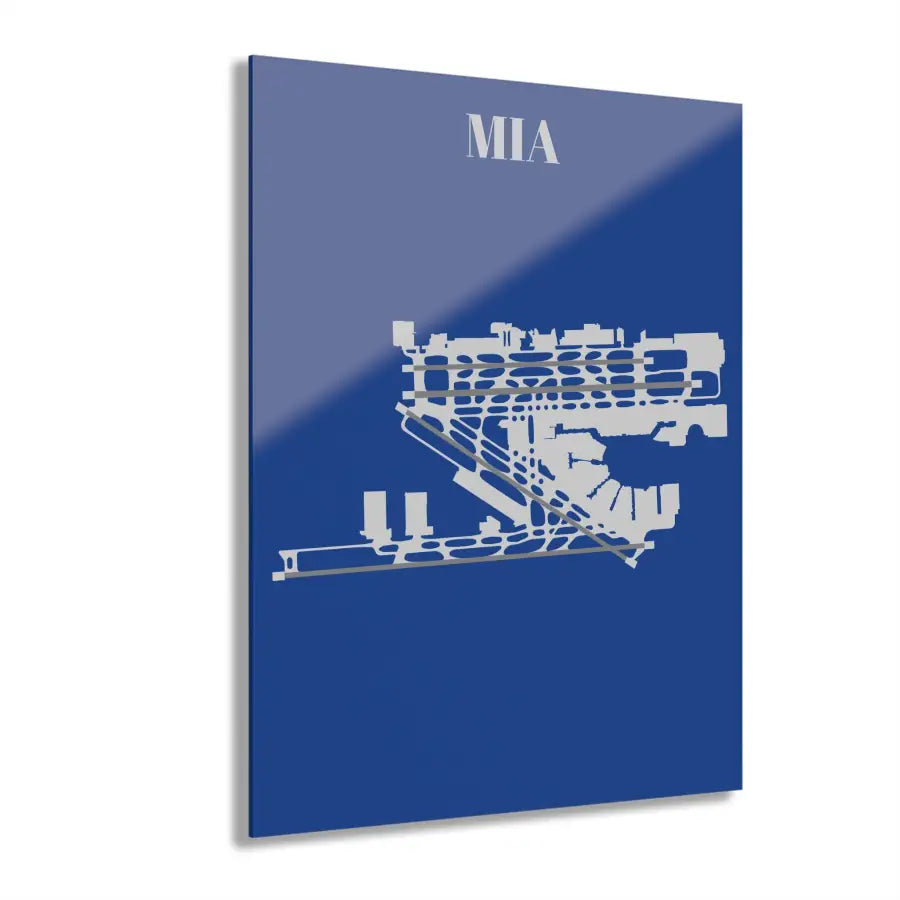 MIA - Miami International Acrylic Print - Home Decor - Pilot gifts - WWII warbird t-shirt
