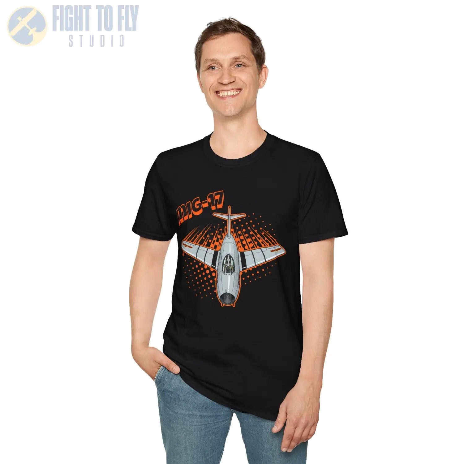 MiG-17 Comic Style T-Shirt - Pilot gifts - WWII warbird t-shirt