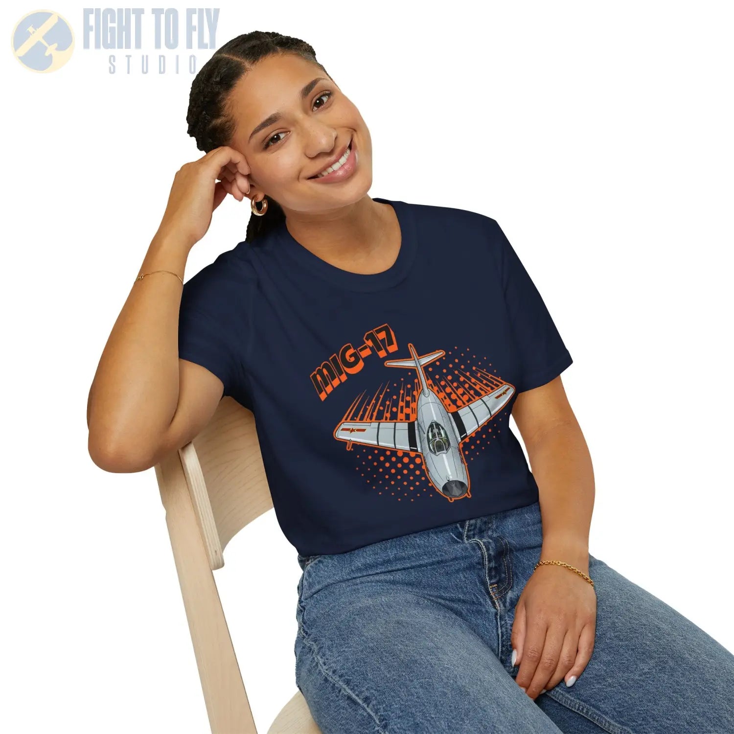 MiG-17 Comic Style T-Shirt - Pilot gifts - WWII warbird t-shirt