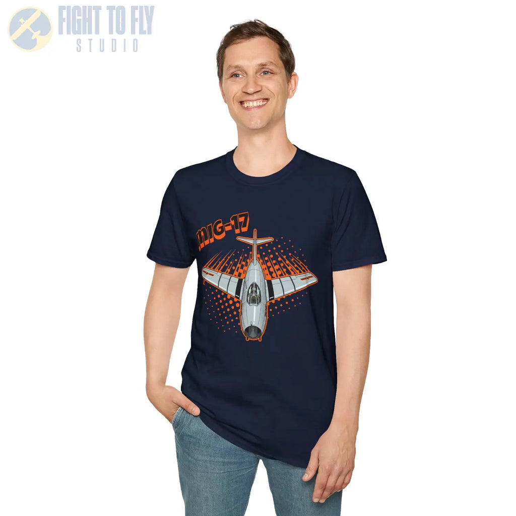 MiG-17 Comic Style T-Shirt - Pilot gifts - WWII warbird t-shirt