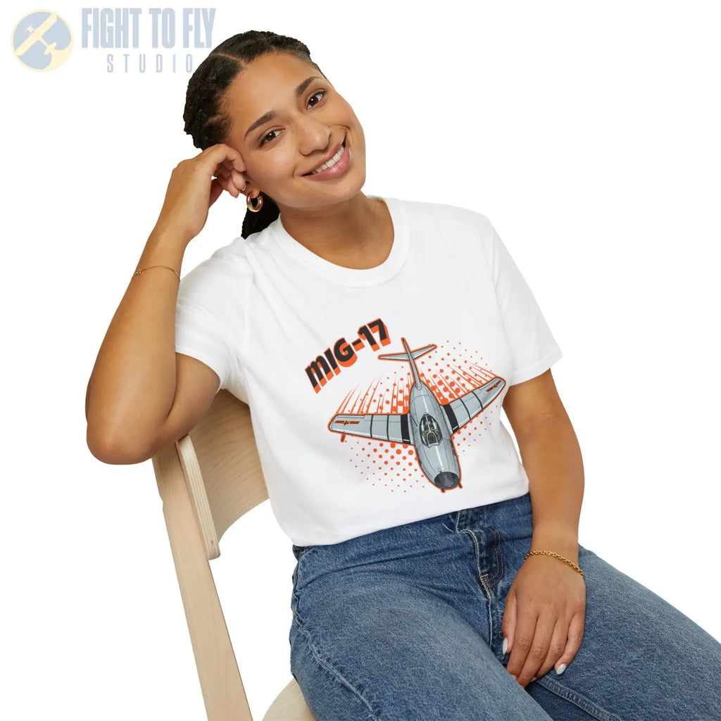 MiG-17 Comic Style T-Shirt - Pilot gifts - WWII warbird t-shirt