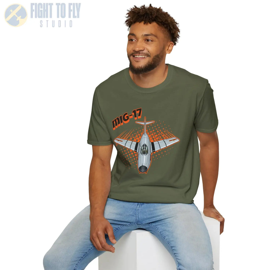 MiG-17 Comic Style T-Shirt - Pilot gifts - WWII warbird t-shirt